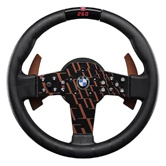 Fanatec Sim Racing CSL Steering Wheel BMW – Rubberized Grip, LED Display, RevStripe, Metal Shifter Paddles – PC, PS5, PS4