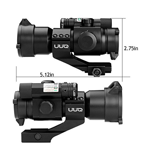 Uuq 1X30 4 Moa Green Red Dot Sight With Green Laser, Picatinny Cantilever Pepr Mount #TOP2