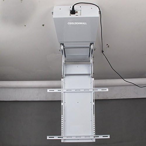 CGOLDENWALL 32-70" Electronic LCD TV Rotating Mount Hanger Ceiling Lifter Remote Control TV Ceiling Lift Hanger Flipper Electric Genuine Turner 220V