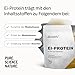 edubily® Eiklar Protein Pulver aus Freilandhaltung - Premium Eiweißpulver ohne Milch - Laborgeprüft (750 g, Salty Vanilla)