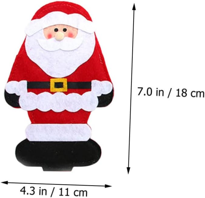 3pcs Xmas Cutlery Protective Covers Non-woven for Party Table Decor