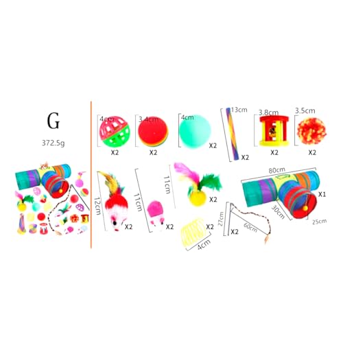 Kit Tunel de Gato com 22 Brinquedos Túnel 3 Saídas