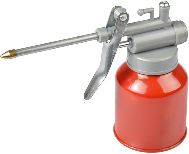 Metal Oil Dispenser - 250ML High Pressure Lubrication Pump Can | Automotive Grease Applicator with Copper Nozzle, Precision Fluid Oiler Tool for Engine Brake Gearbox and Steering Maintenance