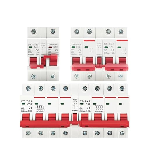 1P+1P/2P+2P/3P+3P/4P+4P �蓮�]���C���^�[���b�N�X�C�b�`�ADin ���[���}�E���g AC �≏�f�H�X�C�b�`(1P 1P,50A)