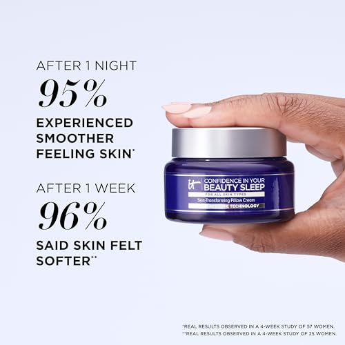 IT Cosmetics Confidence in Your Beauty Sleep Night Cream - Anti-Aging Face Moisturizer, Ceramides & Hyaluronic Acid, Visibly Improves Fine Lines, Wrinkles, Dryness, Dullness & Loss of Firmness