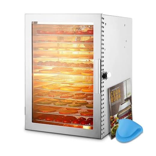 Colzer Déshydrateur alimentaire 12 plateaux en acier inoxydable, séchoir à nourriture pour fruits, viande, bœuf, jerky, herbes, avec minuteur réglable et contrôle de la température