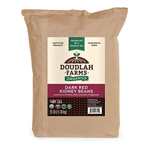 Organic Dried Dark Red Kidney Beans by Doudlah Farms - 25lb Bulk Cover