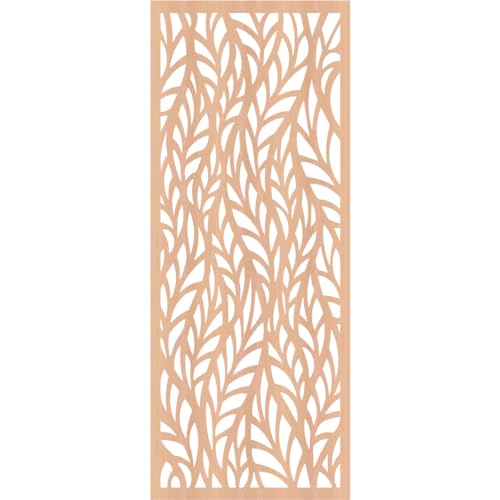 Image of Ortonville Decorative Pierced Fretwork Wood Wall Panels, 13 3 /8 inchW x 34 3 /8 inchH x 1 /4 inchT, Alder