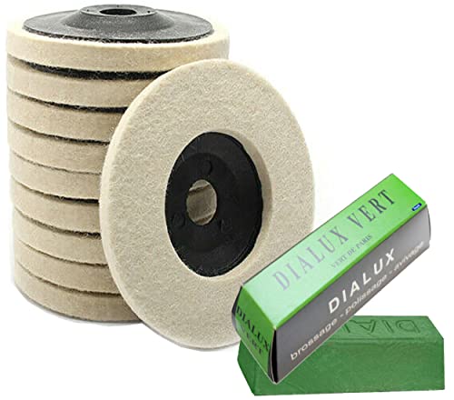 Image of DIY Crafts 2 Kits, Soft Black Pad + 1x Paste, Wool Felt Polishing Wheel Disc Kit Polish Steel Metal Marble, Glass Ceramic For Angle Grinder 1x Polishing Buffin (2 Kits, Soft Black Pad + 1x Paste)