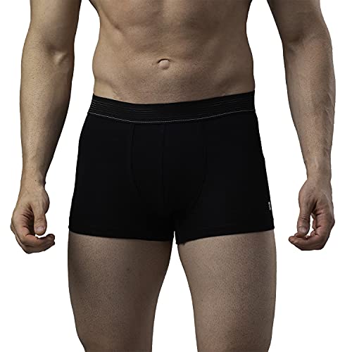 Underjeans Black Cotton Trunk for Mens