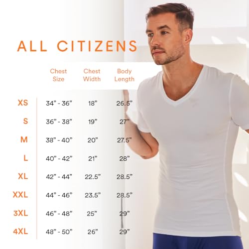 All Citizens Sweat-Wicking High V Neck Undershirts for Men - Premium Mens Undershirts, Soft, Breathable, Stays Tucked, Pack of 5, White, 3X-Large by All Citizens - Image 6