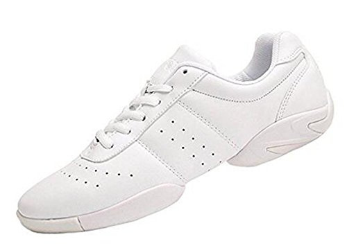PPXID Femmes Légères Mode Chaussures de Danse Gymnastique Baskets Cheerleading Chaussures de Jazz Yoga pour Hommes-Blanc(B) 36 Cover
