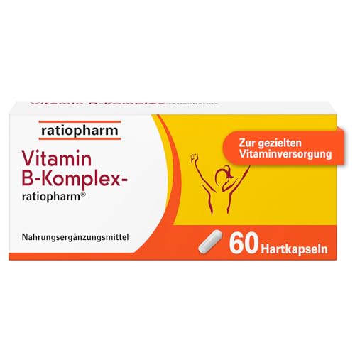 Vitamin B-Komplex-ratiopharm® Hartkapseln: Kombipräparat mit allen 8 B-Vitaminen. Für Energie* und Vitalität**, 60 Kapseln