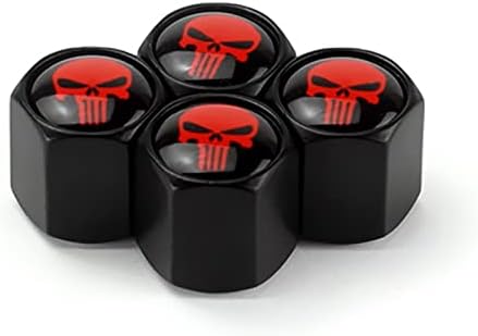 Abfer Skull Tire Valve Stem Caps - 4 Pack Decorative Air Caps For Cars, Trucks, Bikes - View #12