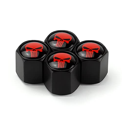 Sodcay 4 PCS Car Tire Skull Air Valve Caps, Sealed ...
