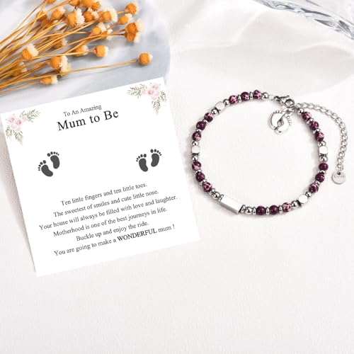Pulsera de pies de bebé para mujer y futura mamá en plata de ley 7