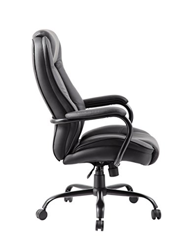 Boss Office Products Heavy Duty Executive Chair With 350Lbs Weight Capacity In Black #TOP2