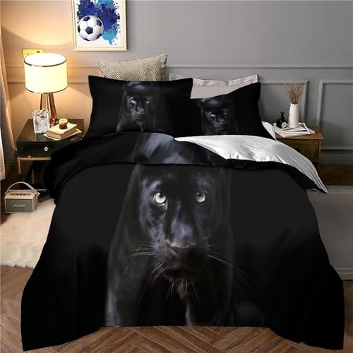Parure de lit panthère noire pour chambre d'enfant originale