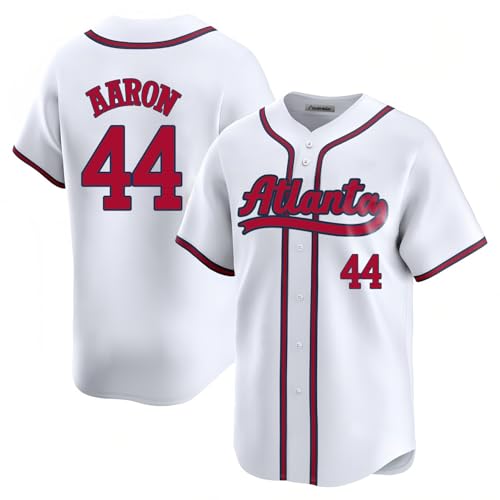Custom Mens/Women/Youth Atlanta White Hank Aaron Seattle Baseball Stitched T-Shirt