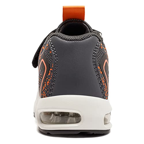 Bodatu Kids Sneakers For Boys Girls Running Shoes Toddler Tennis Sport Shoes Comfortable Lightweight Breathable Athletic Shoes Grey-Orange Little Kid 13.5 #TOP4