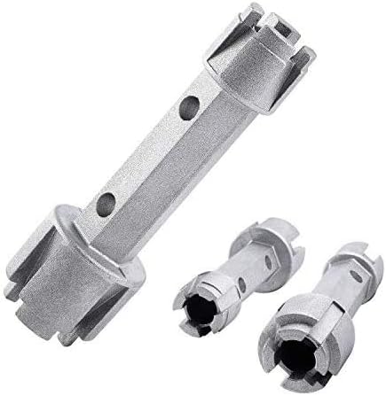 JTWKING Tub Drain Remover & Basin Wrench, Dual Ended Ratchet Wrench Use to Install and Remove Most Bath and Shower Drains and Closet Spuds Square Plastic Toilet Seat Nuts