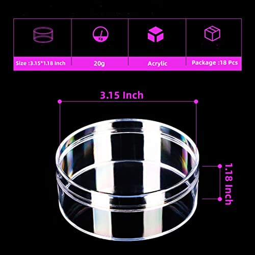 Acrylic Box Clear Round Box With Lid 18 Packs Small Acrylic Box Circle Flower Display Box Wedding Christmas Graduation Birthday Party Round Storage Box 3.2 X 3.2 X 1.2 Inch #TOP1