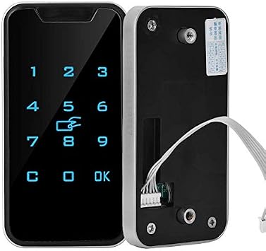 Electronic Cabinet Lock, Zinc Alloy Smart Digital IC Password Keyless Lock Touch Keypad Electronic Wardrobe File Door Drawers Lock