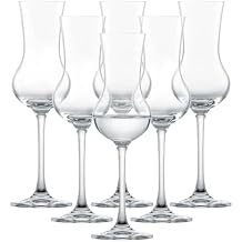 SCHOTT ZWIESEL Bar Special Grappa Glass Set of 6, Shot Glasses with Stem, Dishwasher-Safe Tritan Crystal Glasses, Made in Germany 4 Ounce