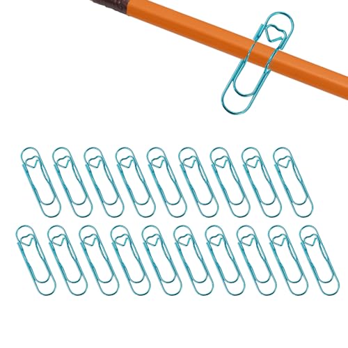 Buroklammer Stiftehalter - 7,2x2cm 20 Stuck,Wiederverwendbare Elegante Schreibwaren | Metall-Bleistift-Clips fur Notizbuch, Schu