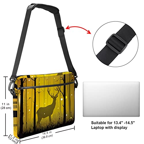 Funda para portátil 13.3 acolchada y protectora estilo bandolera de ciervo 5