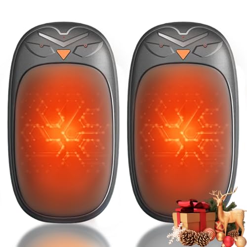 Crossarctic 2-Pack Hand Warmer Rechargeable, Fast Heating, Ultra Thin Light Portable 3 Heating Modes Pocket Warmer Suitable for Gifts Outdoor Sports Camping Travel