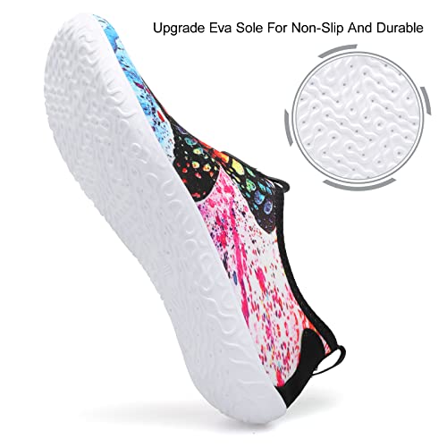 Jiasuqi Outdoor Slip On Beach Diving Athletic Water Sneakers Shoes Womens Mens Quick Dry Swim Spot Colorful 5.5-6.5 Women/4-5 Men #TOP3