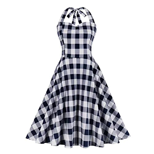 Fantasia Cindy Lou Who para mulheres adultas, fantasia de Sra. Papai Noel vestido xadrez sem mangas