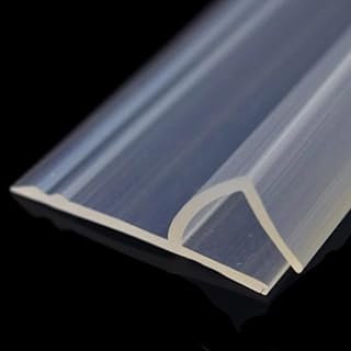 H-Type Shower Door Seal Strip, 6.5 FT Extended Water Retaining Edge Seal Strip Glass Shower Door Seal Strip Weatherproof Silicone Seal Stop Shower Leaks and Create a Water Barrier (10mm)