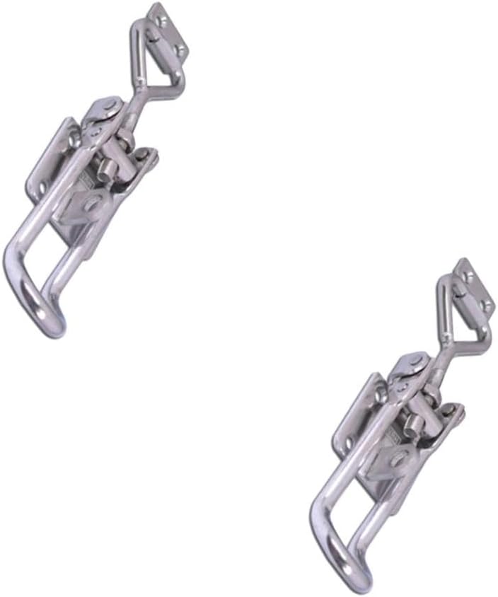 NUOBESTY 2pcs Toggle Clamp Spring Latch Lock Clasp Latch Steel Rattle Lockable Heavy Duty Toggle for Welding Jigging
