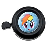 GRAPHICS & MORE My Little Pony Rainbow Dash Face Bicycle Handlebar Bike Bell