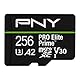 PNY Tarjeta microSDXC 256GB Pro Elite Prime Class 10 U3 V30 A2 + Adaptador SD - Hasta 200MB/s, Class 10, U3, V30, A2, 4K UHD, Full HD, UHS-I