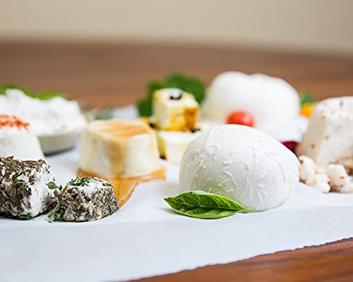 Deluxe Cheese Kit - Makes 8 Cheeses; Mozzarella, Burrata, String Cheese, Goat Cheese, Ricotta, Paneer, Queso Blanco Or Farmers Cheese In 1 Hour Or Less, Vegetarian, Gluten Free & Non-Gmo #TOP5