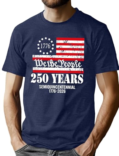 Image of Ithalt Men's American Flag Shirt 4th of July T-Shirt USA Patriotic Tee Shirt Independence Day Top