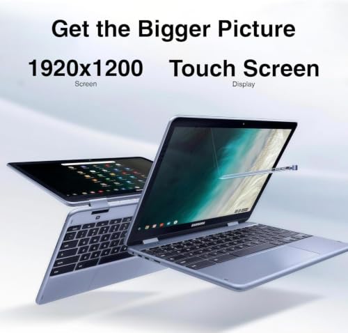 Image of Samsung 12.2 inch FHD 2-in-1 Touchscreen Chromebook Plus Laptop for Business&Students, Intel Dual-Core, 4GB RAM, 564GB Storage(64GB eMMC+512GB External), Chrome OS, Silver