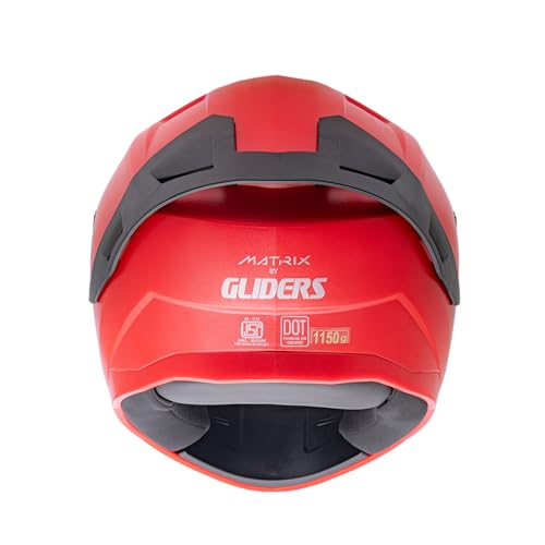 Image of Gliders Matrix DV Natural Full Face Helmet with Spoiler with Inner Drop-Down Sunshield and Outer Clear Visor