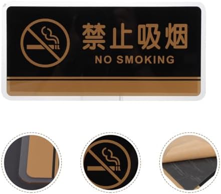 NUOBESTY Sigara içilmeyen akrilik levha, uyarı metni, sigara içmek yasaktır, restoranlarda, otellerde veya kamuya açık alanlarda duvar montajı için - Görsel 7