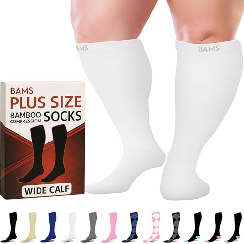 Image of BAMS Compression Socks Women & Men- Premium Bamboo Ultra Soft No-Smell 15-20 mmHg