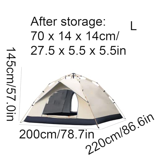 Carpa automática multifuncional de camping con doble puerta miniatura 2