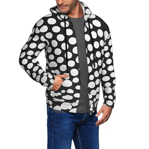 Sweat à capuche à pois homme style urbain décontracté pour les sorties