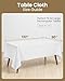 Utopia Kitchen Rectangle Table Cloth 2 Pack(90x132 Inches, White), Tablecloth Machine Washable, Polyester Table Cover for Dining, Buffet Parties, Picnics, Events, Weddings and Restaurants