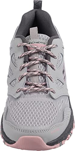 Skechers Damen Hillcrest Pure Escapade Walking-Schuh, Gray Leather Mesh Pink Trim, 38 EU
