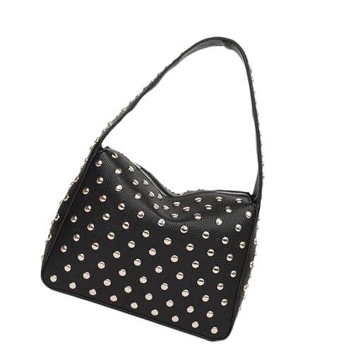 Sac à main en cuir PU clouté sous les aisselles pour femme