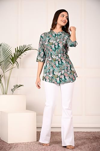 Image of FebQ Printed Shirt Style Top for Women