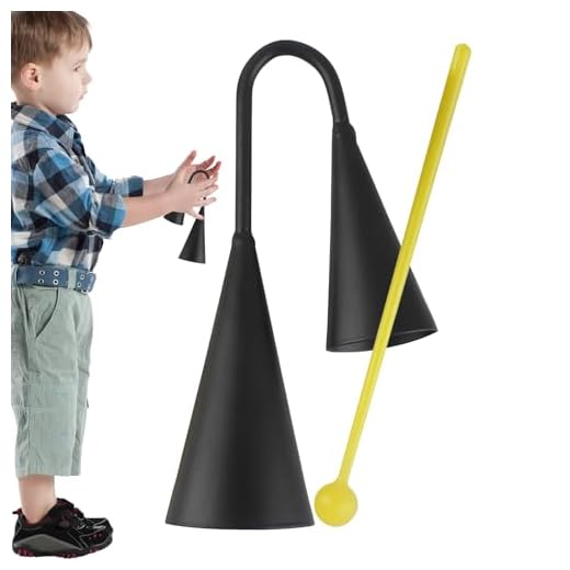 Campana de Instrumento Musical - Instrumento De Percusión De Mano Con Baqueta Incluida | Para Actuaciones Educación Musical Bandas Solistas Celebraciones Fiestas Viajes Suministros Para Fiestas